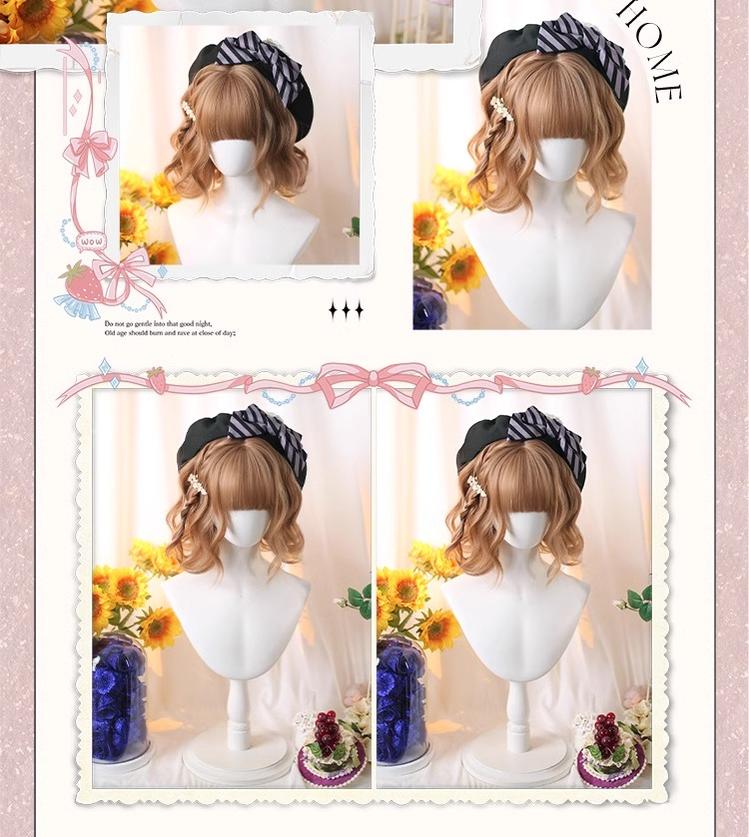 Dalao Home - Kawaii Short Curly Lolita Wig with Bangs - Image 5