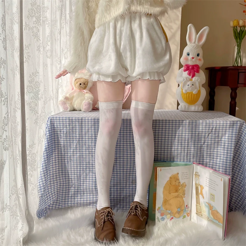 Kawaii Winter Lolita Warm Velvet Bloomers with Corgi Tail - Image 3