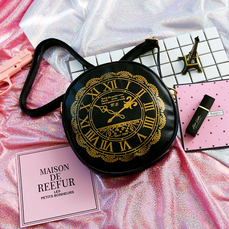 Kira - Alice Clock - Kawaii Lolita Shoulder Bag Round Lolita Crossbody Bag - Image 13