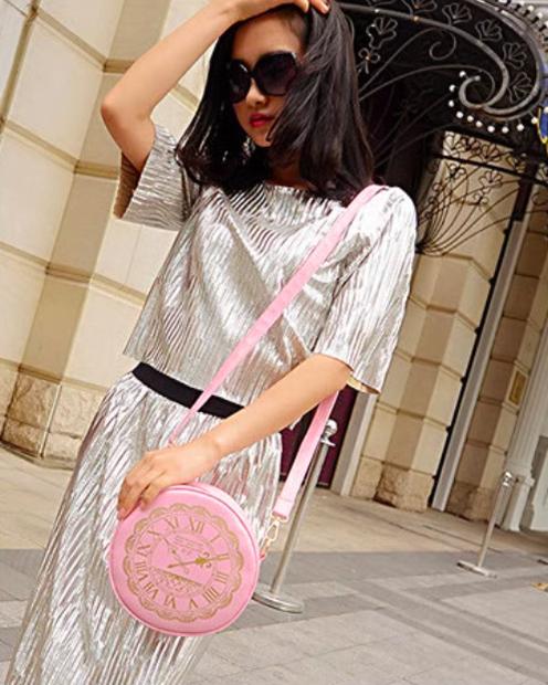 Kira - Alice Clock - Kawaii Lolita Shoulder Bag Round Lolita Crossbody Bag - Image 20