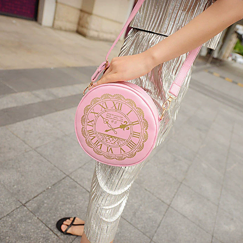 Kira - Alice Clock - Kawaii Lolita Shoulder Bag Round Lolita Crossbody Bag - Image 21