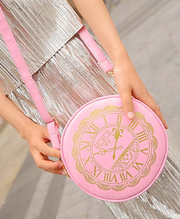Kira - Alice Clock - Kawaii Lolita Shoulder Bag Round Lolita Crossbody Bag - Image 23