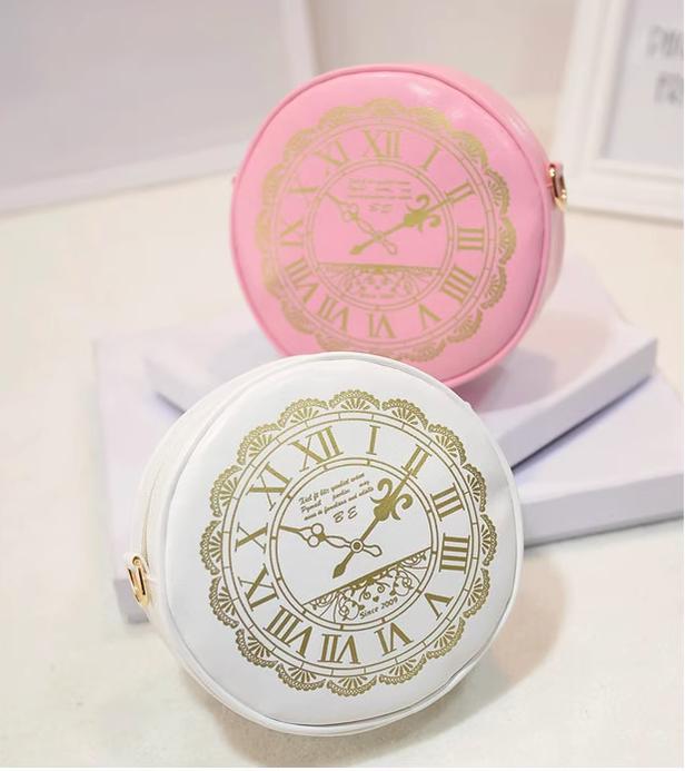 Kira - Alice Clock - Kawaii Lolita Shoulder Bag Round Lolita Crossbody Bag - Image 3