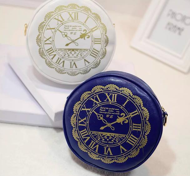 Kira - Alice Clock - Kawaii Lolita Shoulder Bag Round Lolita Crossbody Bag - Image 4
