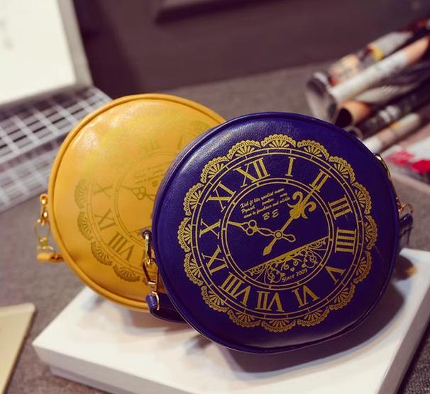 Kira - Alice Clock - Kawaii Lolita Shoulder Bag Round Lolita Crossbody Bag - Image 6