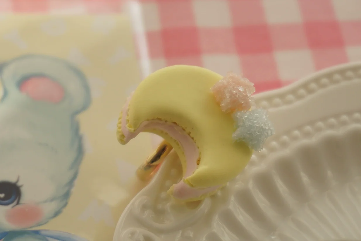Kwaii Lolita Accessories Moon Lollipop Clay Necklace Ring - Image 11