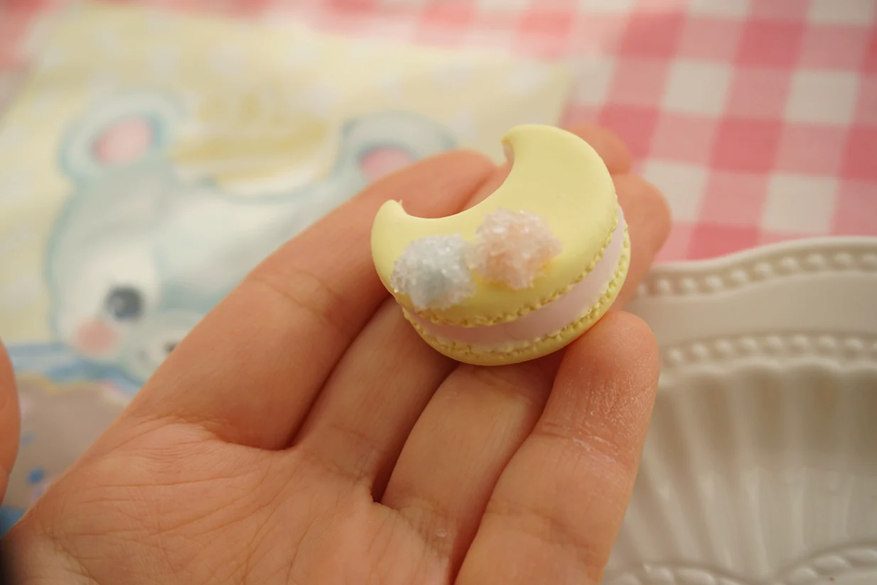 Kwaii Lolita Accessories Moon Lollipop Clay Necklace Ring - Image 13
