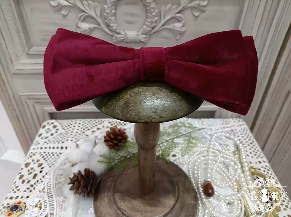 Miss point - Rose Silhouette - Lace Bow KC Lolita Accessories - Image 24
