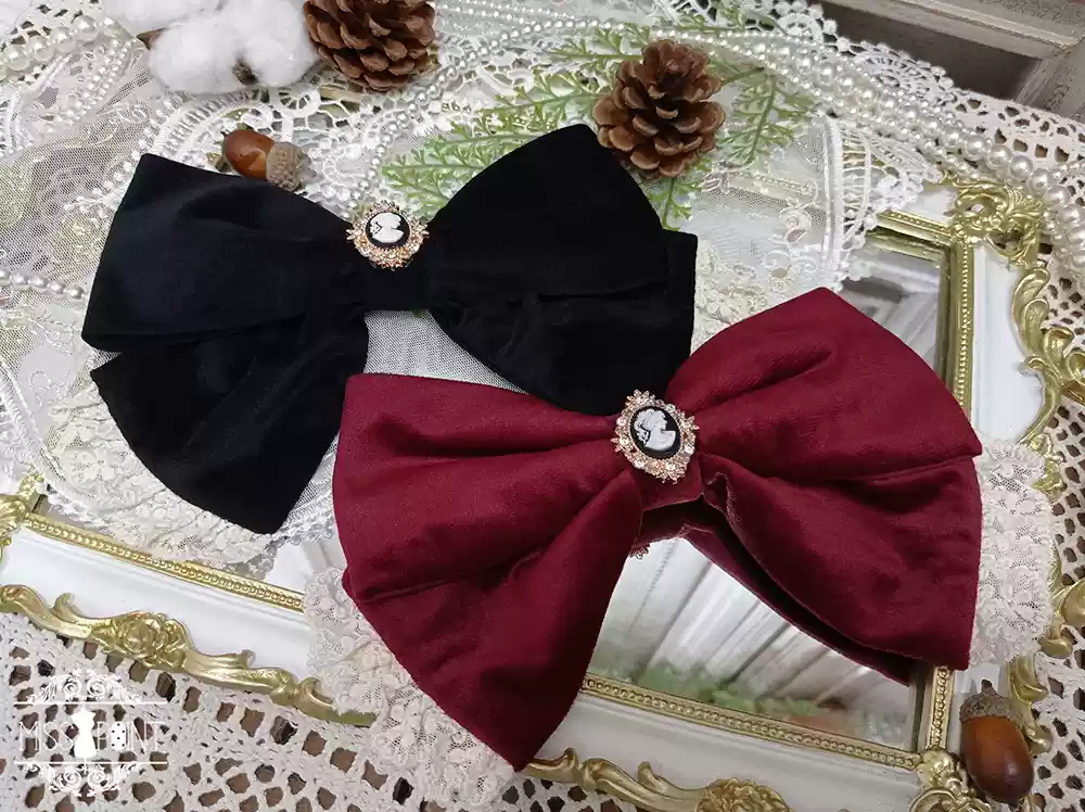 Miss point - Rose Silhouette - Lace Bow KC Lolita Accessories - Image 25