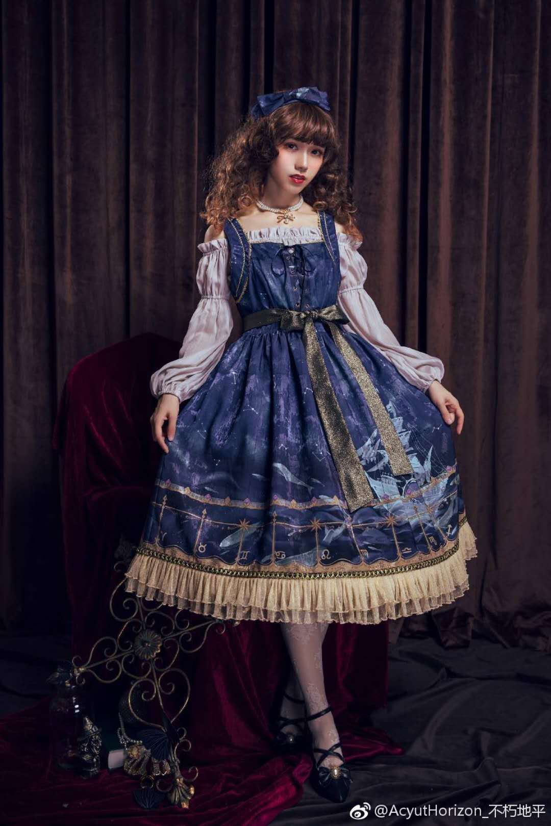 Pearl Chain Lace Bow Lolita Kawaii Necklace - Image 5
