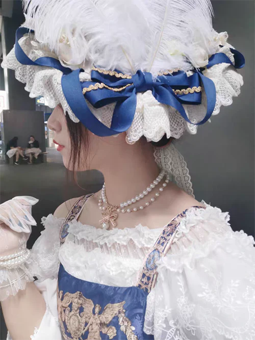 Pearl Chain Lace Bow Lolita Kawaii Necklace - Image 8