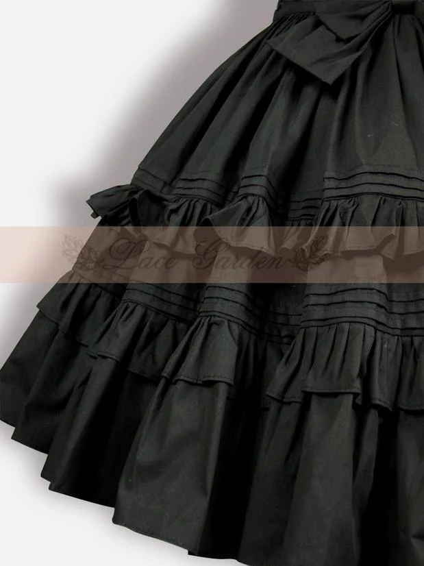 Classic Lolita Black SK Puffy Skirt - Image 3