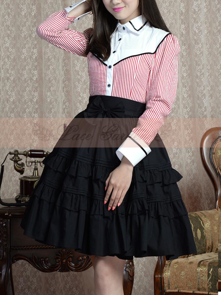 Classic Lolita Black SK Puffy Skirt - Image 4
