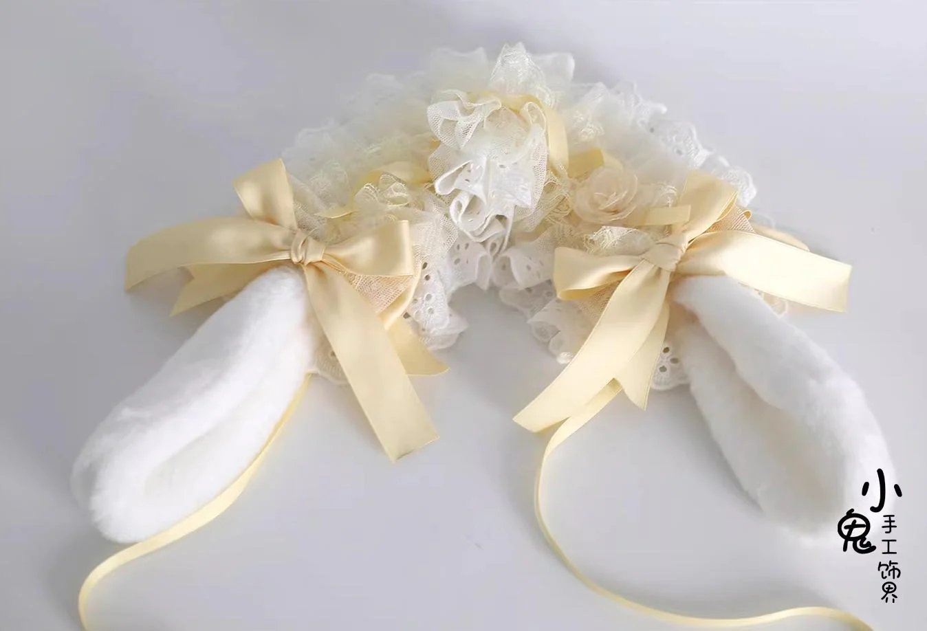 Lace Lolita Hairband, 2-in1 Bunny Ear Hairband - Image 14