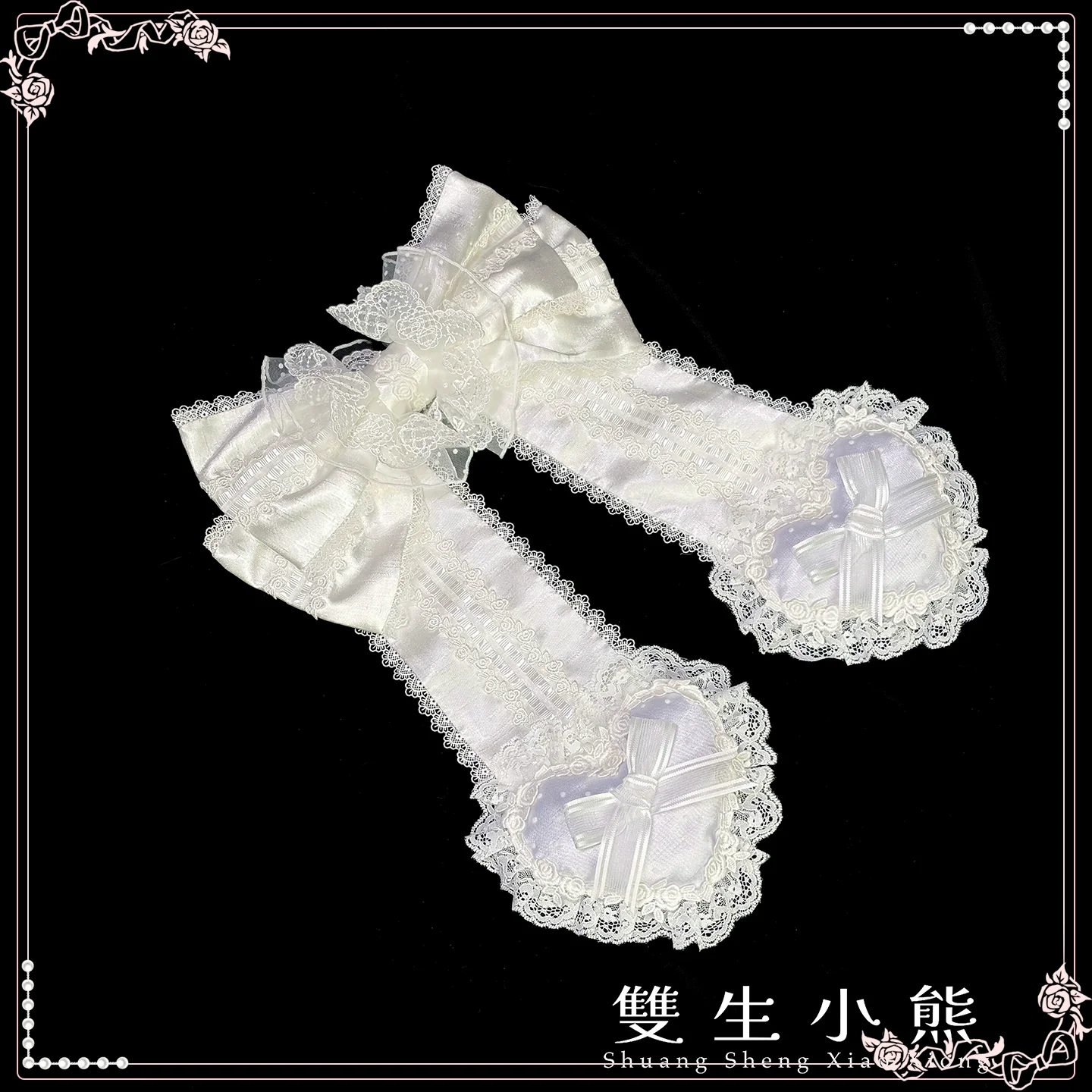 Shuang Sheng Xiao Xiong - Heart of Love - Lace Sweet Lolita Accessory Set - Image 17