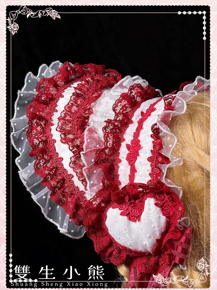 Shuang Sheng Xiao Xiong - Heart of Love - Lace Sweet Lolita Accessory Set - Image 26