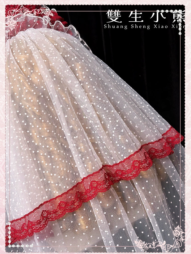Shuang Sheng Xiao Xiong - Heart of Love - Lace Sweet Lolita Accessory Set - Image 34