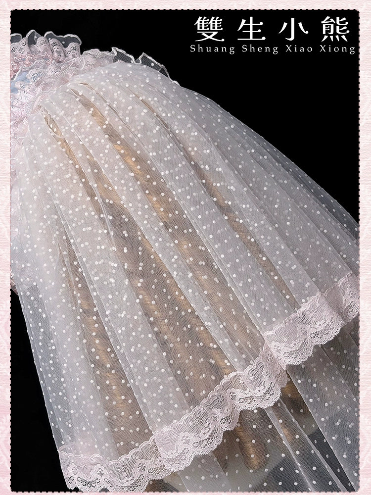 Shuang Sheng Xiao Xiong - Heart of Love - Lace Sweet Lolita Accessory Set - Image 35