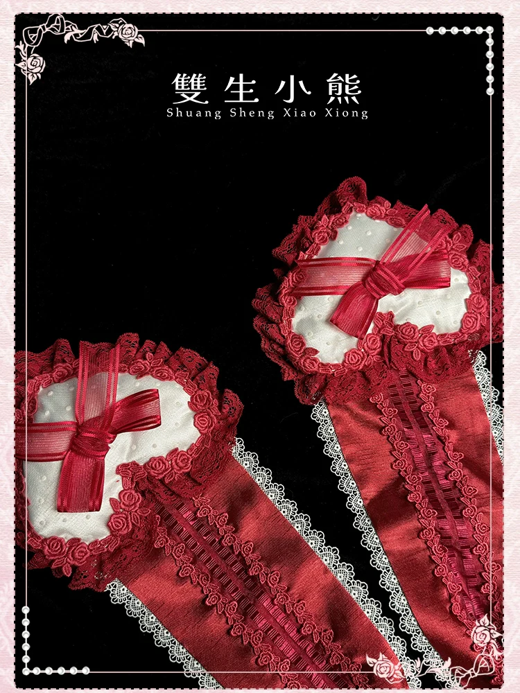 Shuang Sheng Xiao Xiong - Heart of Love - Lace Sweet Lolita Accessory Set - Image 42