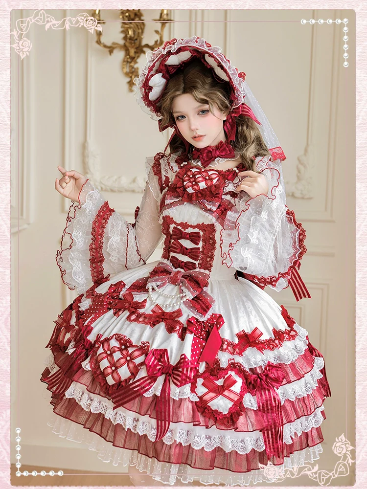 Shuang Sheng Xiao Xiong - Heart of Love - Lace Sweet Lolita Accessory Set - Image 9
