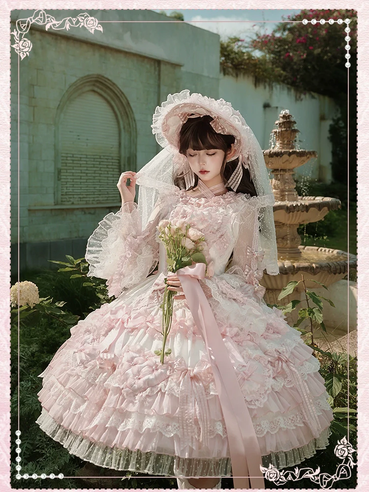 Shuang Sheng Xiao Xiong - Heart of Love - Lace Sweet Lolita Shirt, Hime-Sleeves - Image 2