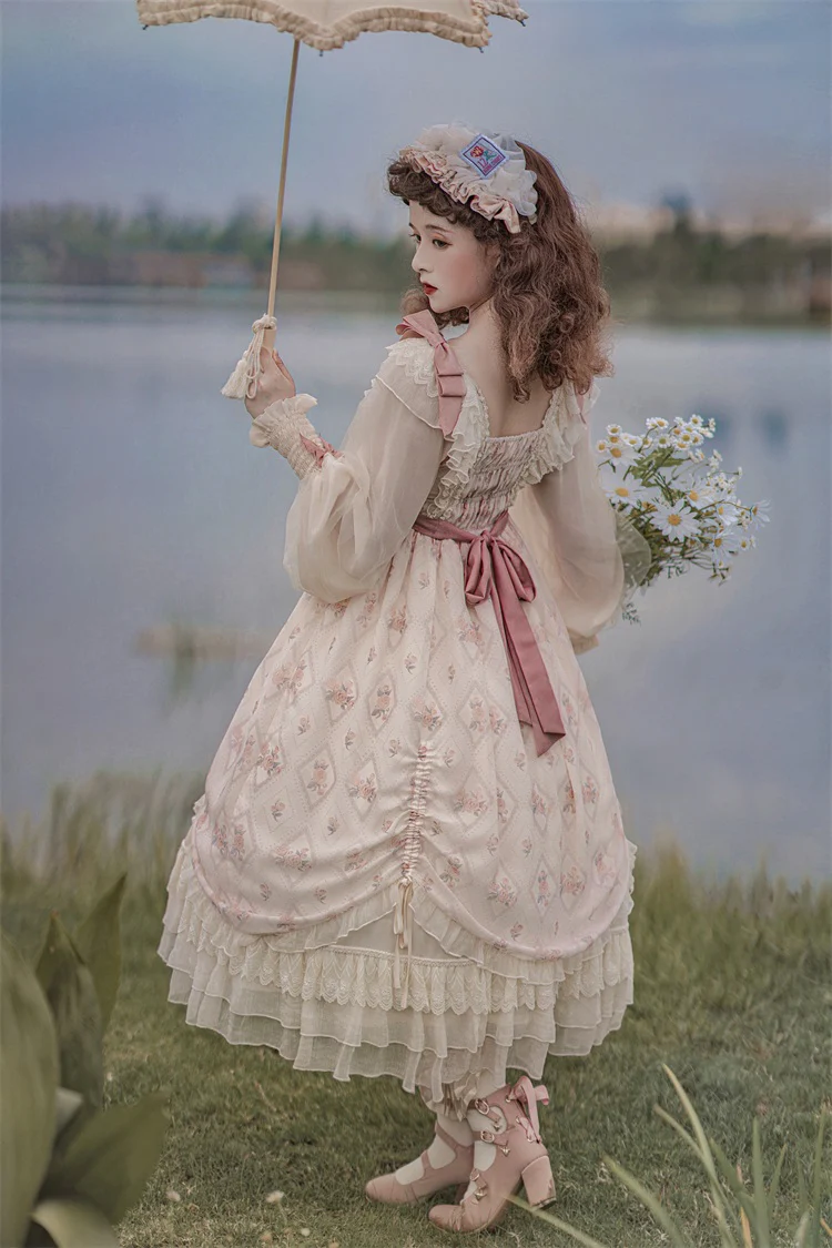 Time Stationery - Elegant Lolita Long Sleeve OP Dress - Image 14