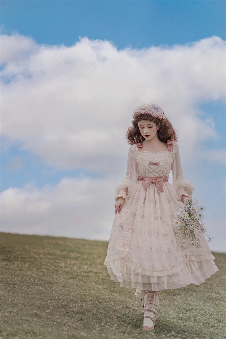 Time Stationery - Elegant Lolita Long Sleeve OP Dress - Image 21