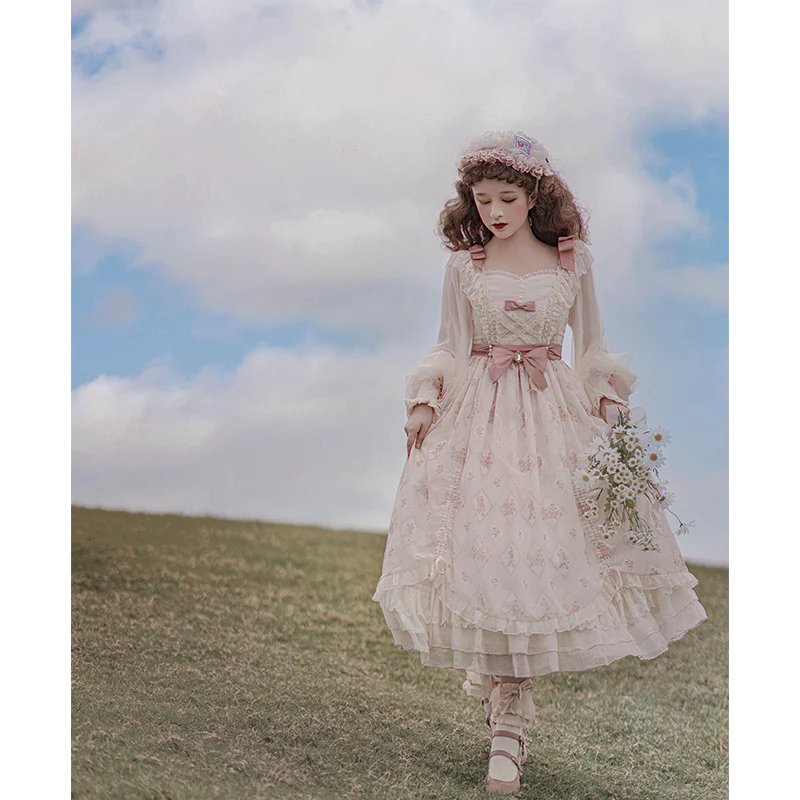 Time Stationery - Elegant Lolita Long Sleeve OP Dress - Image 23