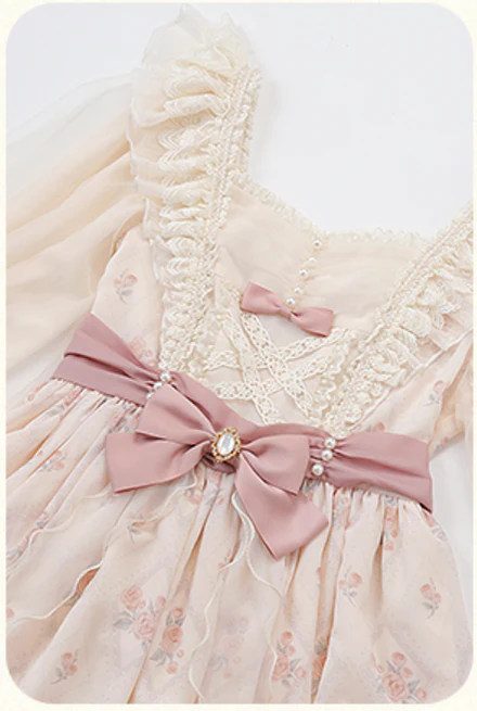 Time Stationery - Elegant Lolita Long Sleeve OP Dress - Image 26