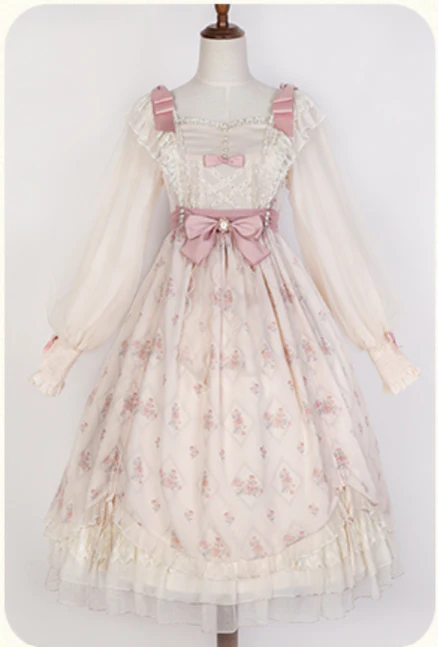 Time Stationery - Elegant Lolita Long Sleeve OP Dress - Image 28