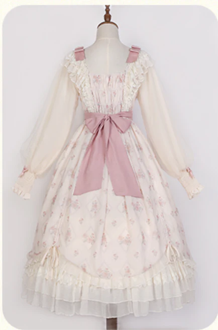 Time Stationery - Elegant Lolita Long Sleeve OP Dress - Image 29