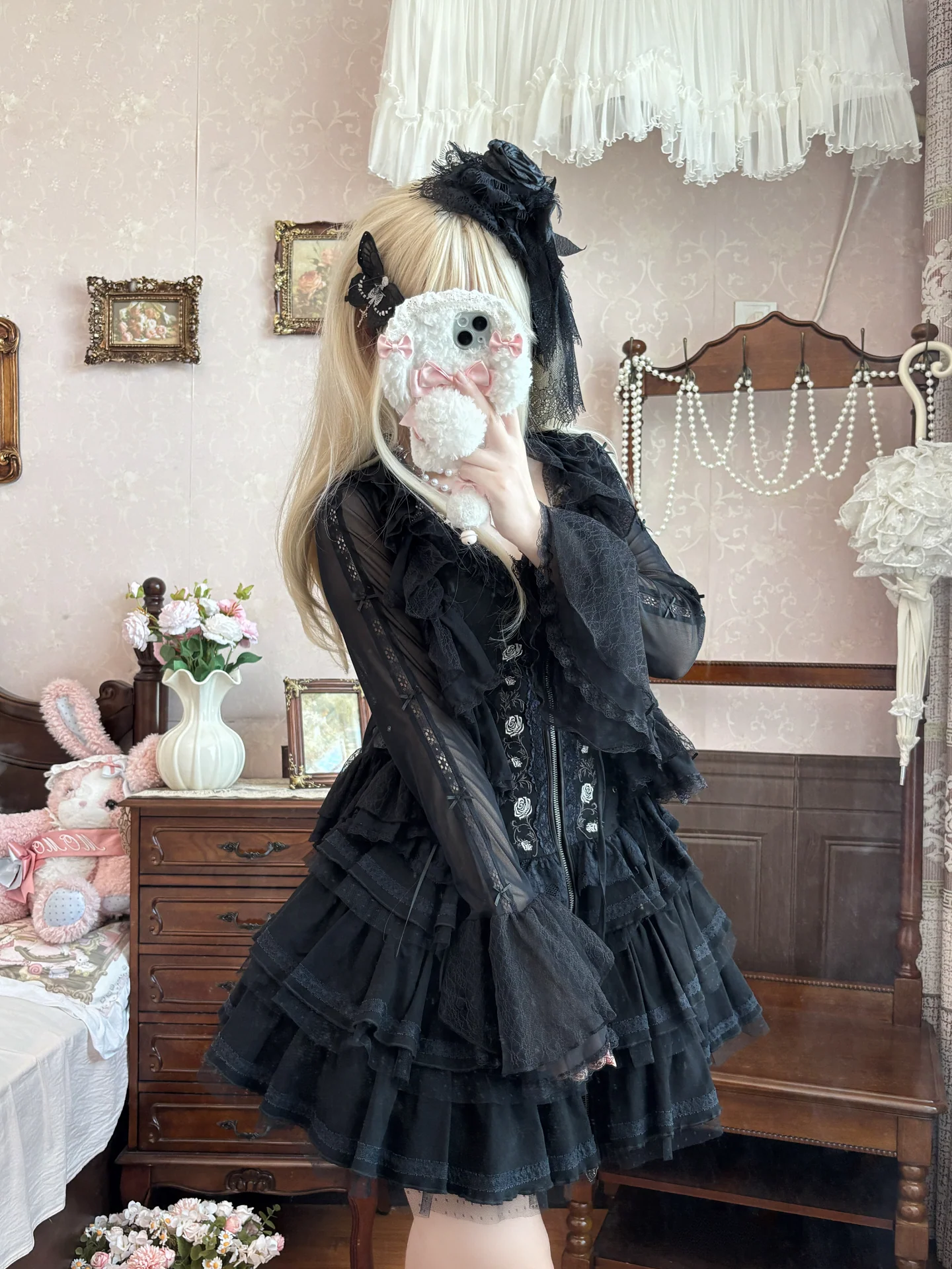Mist Cardigan - Lightweight Sweet Lolita Bolero, Ruffle Details - Image 10