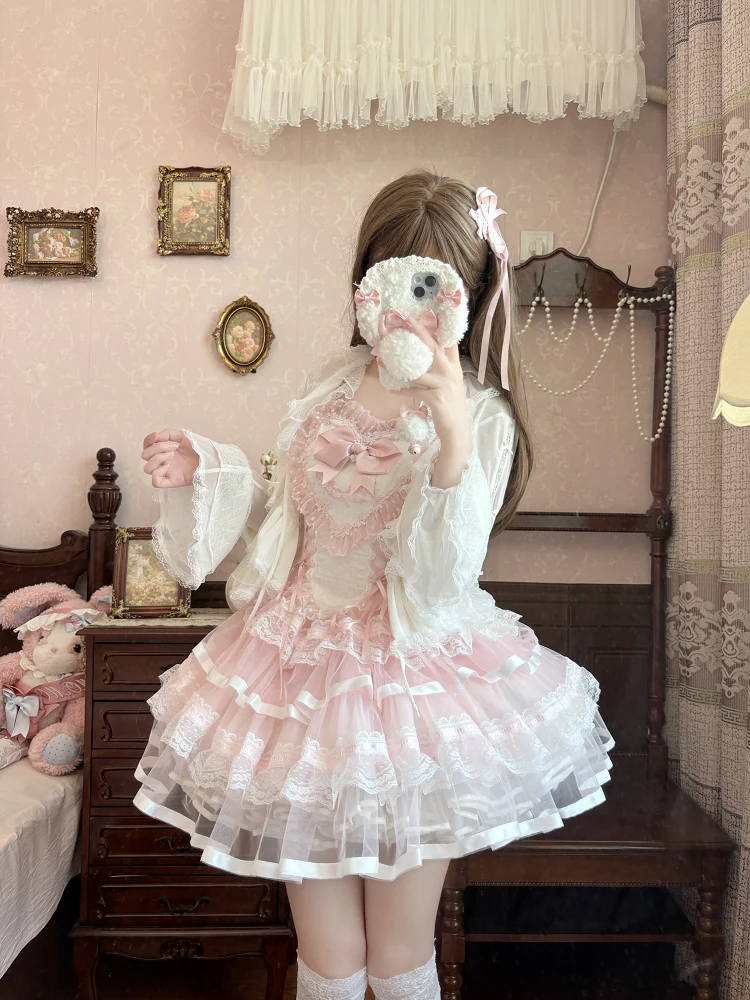Mist Cardigan - Lightweight Sweet Lolita Bolero, Ruffle Details - Image 13