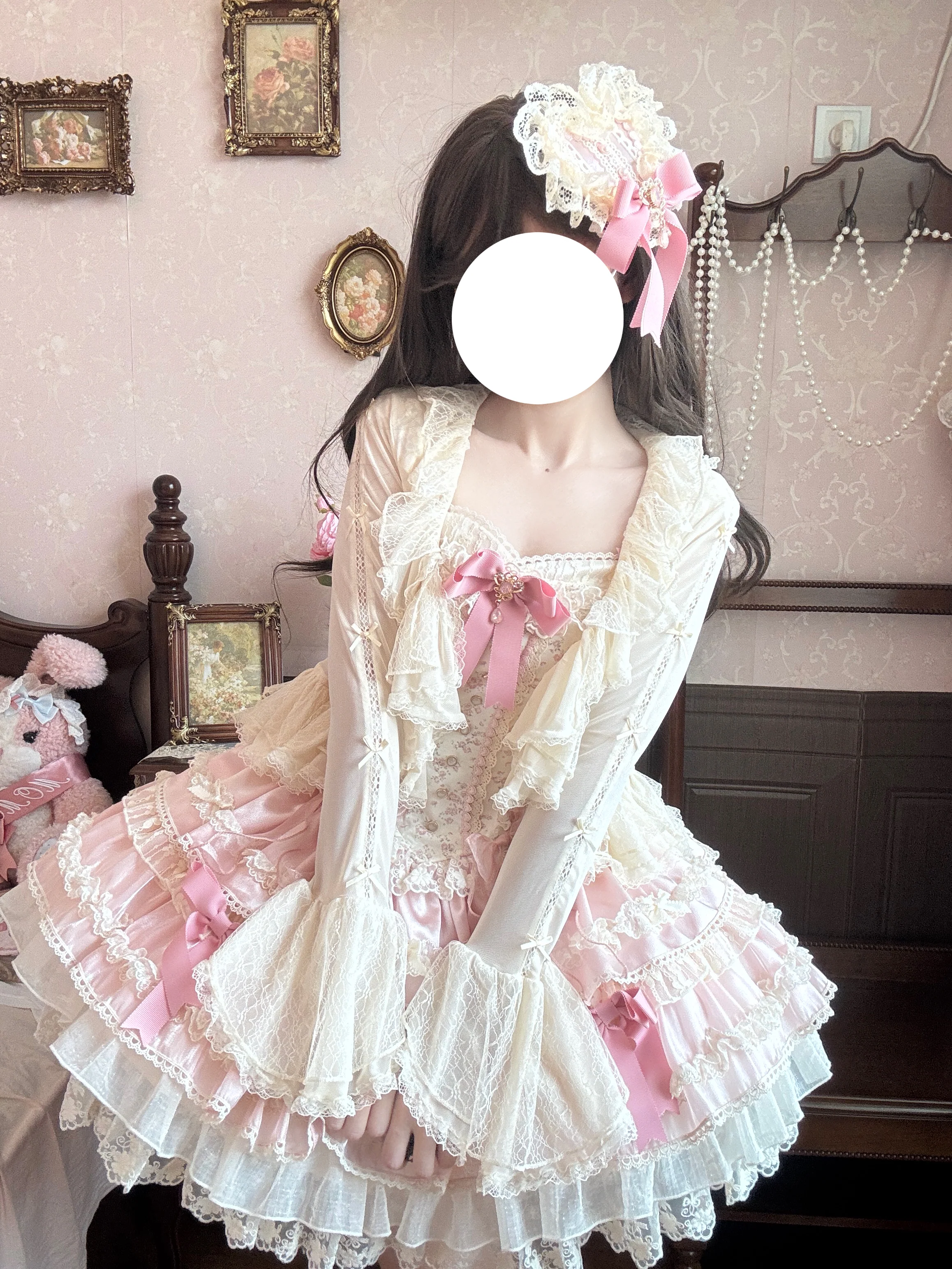 Mist Cardigan - Lightweight Sweet Lolita Bolero, Ruffle Details - Image 14