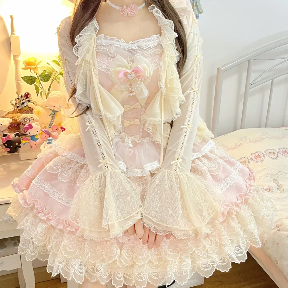 Mist Cardigan - Lightweight Sweet Lolita Bolero, Ruffle Details - Image 15