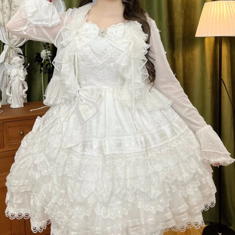 Mist Cardigan - Lightweight Sweet Lolita Bolero, Ruffle Details - Image 18