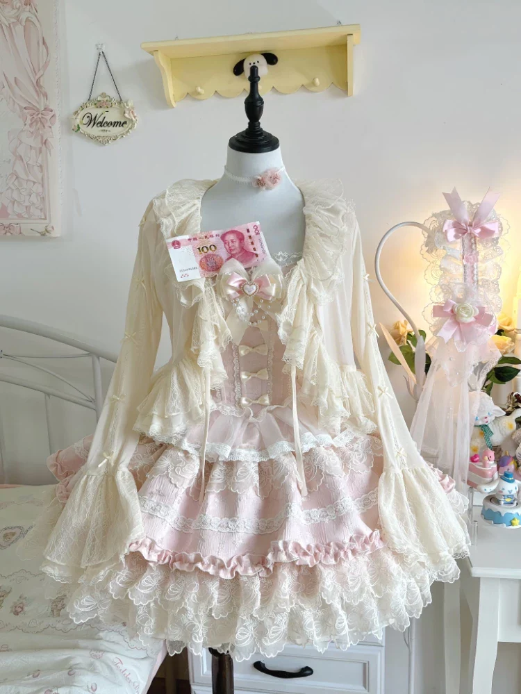 Mist Cardigan - Lightweight Sweet Lolita Bolero, Ruffle Details - Image 20