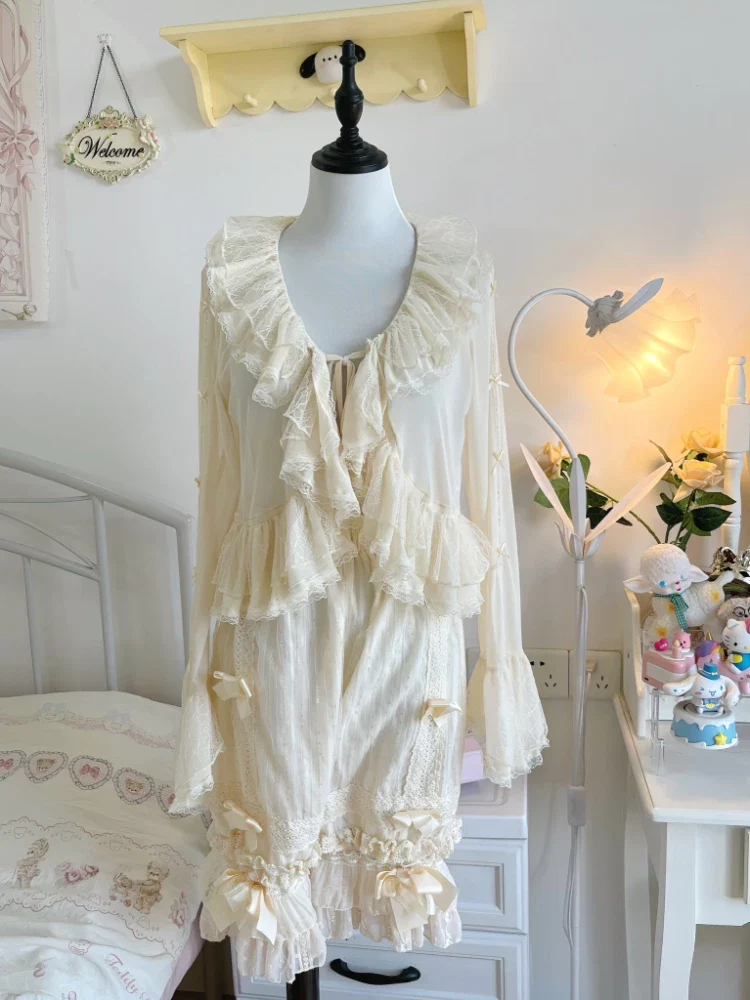 Mist Cardigan - Lightweight Sweet Lolita Bolero, Ruffle Details - Image 22