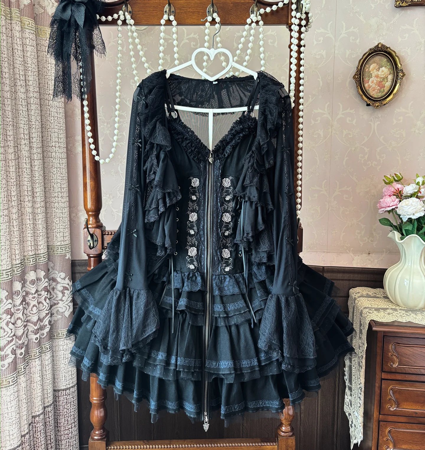 Mist Cardigan - Lightweight Sweet Lolita Bolero, Ruffle Details - Image 25