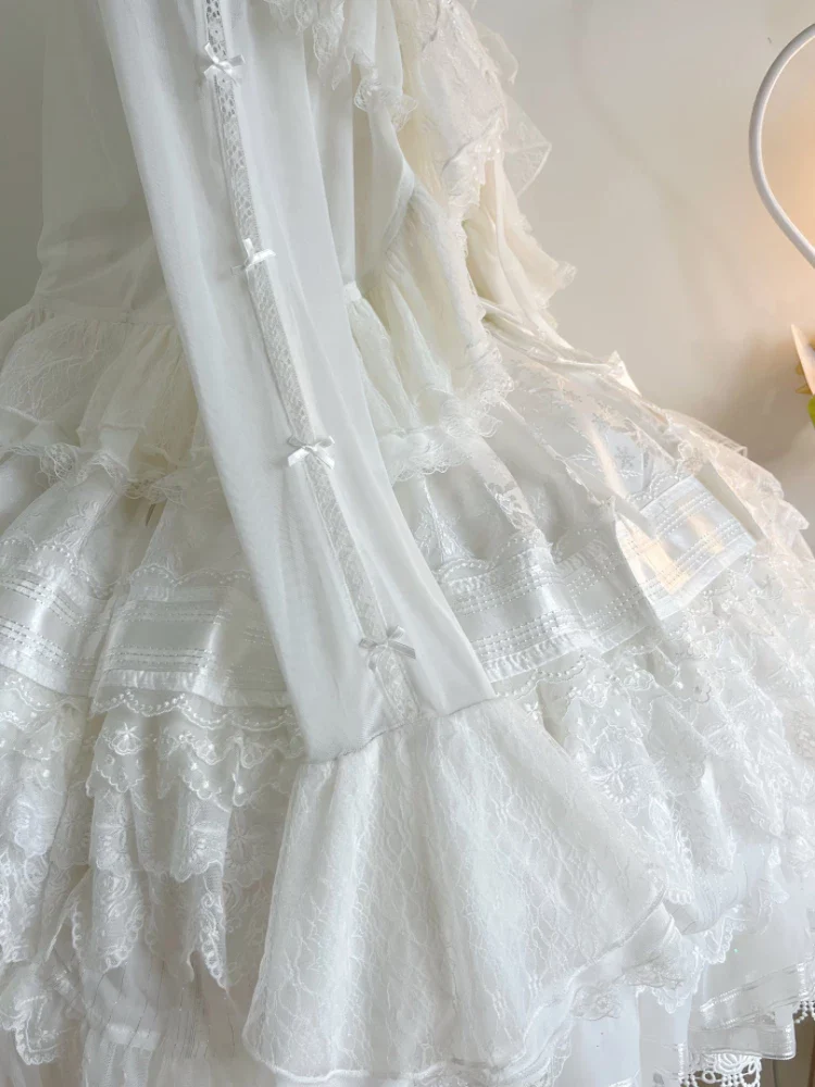 Mist Cardigan - Lightweight Sweet Lolita Bolero, Ruffle Details - Image 5