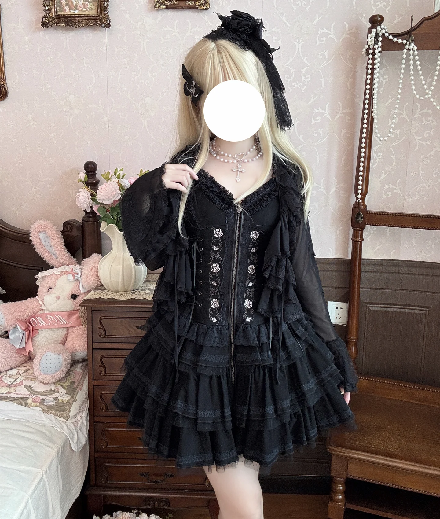 Mist Cardigan - Lightweight Sweet Lolita Bolero, Ruffle Details - Image 8