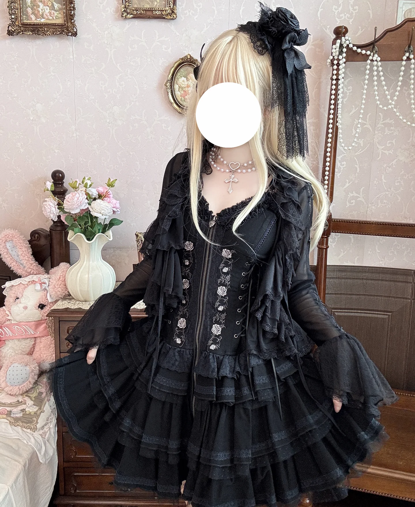 Mist Cardigan - Lightweight Sweet Lolita Bolero, Ruffle Details - Image 9