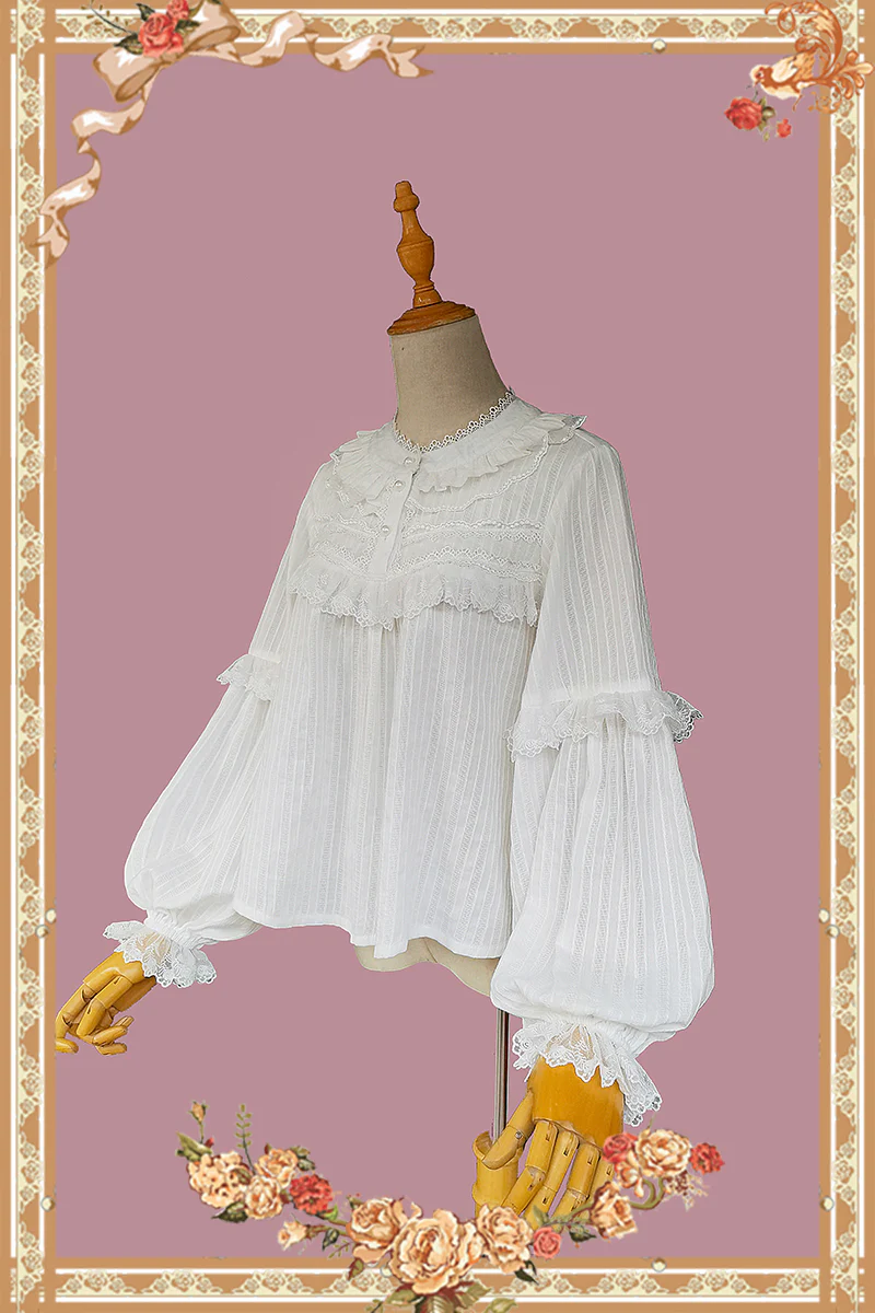 Little Cotton Clouds - Sweet Cotton Lolita Blouse - Image 3