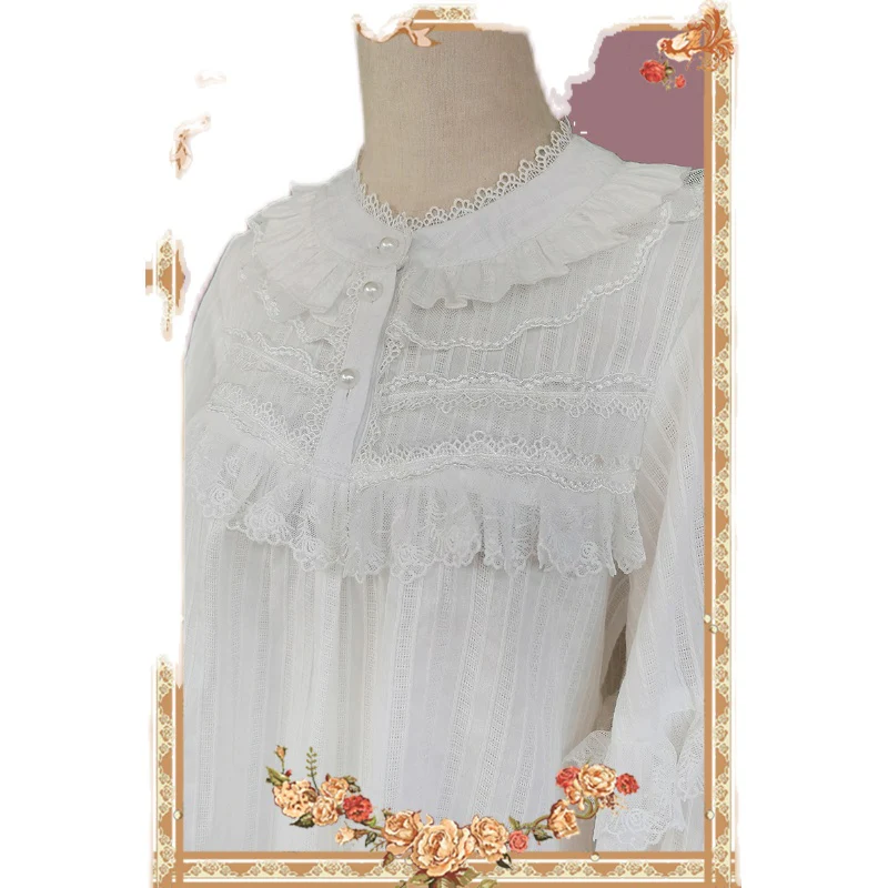 Little Cotton Clouds - Sweet Cotton Lolita Blouse - Image 5