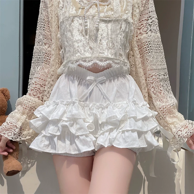 Daily Lolita Bloomers Anti-Exposure Pink Ruffle Safety Shorts - Image 16