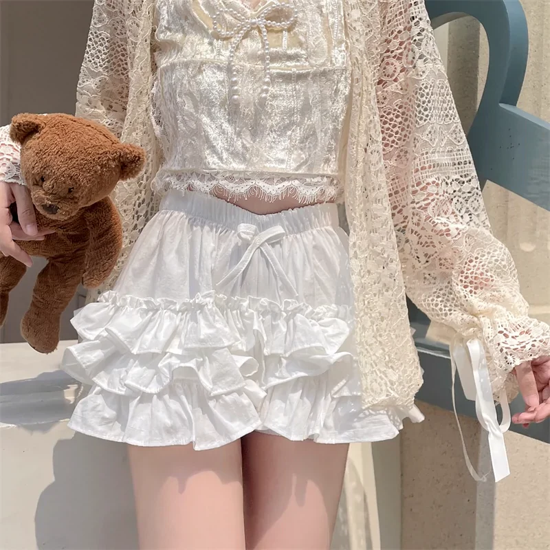 Daily Lolita Bloomers Anti-Exposure Pink Ruffle Safety Shorts - Image 19