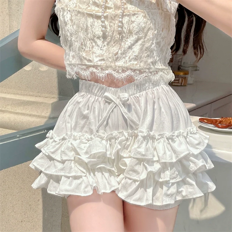 Daily Lolita Bloomers Anti-Exposure Pink Ruffle Safety Shorts - Image 23