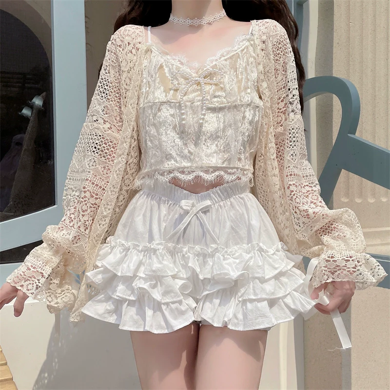 Daily Lolita Bloomers Anti-Exposure Pink Ruffle Safety Shorts - Image 30