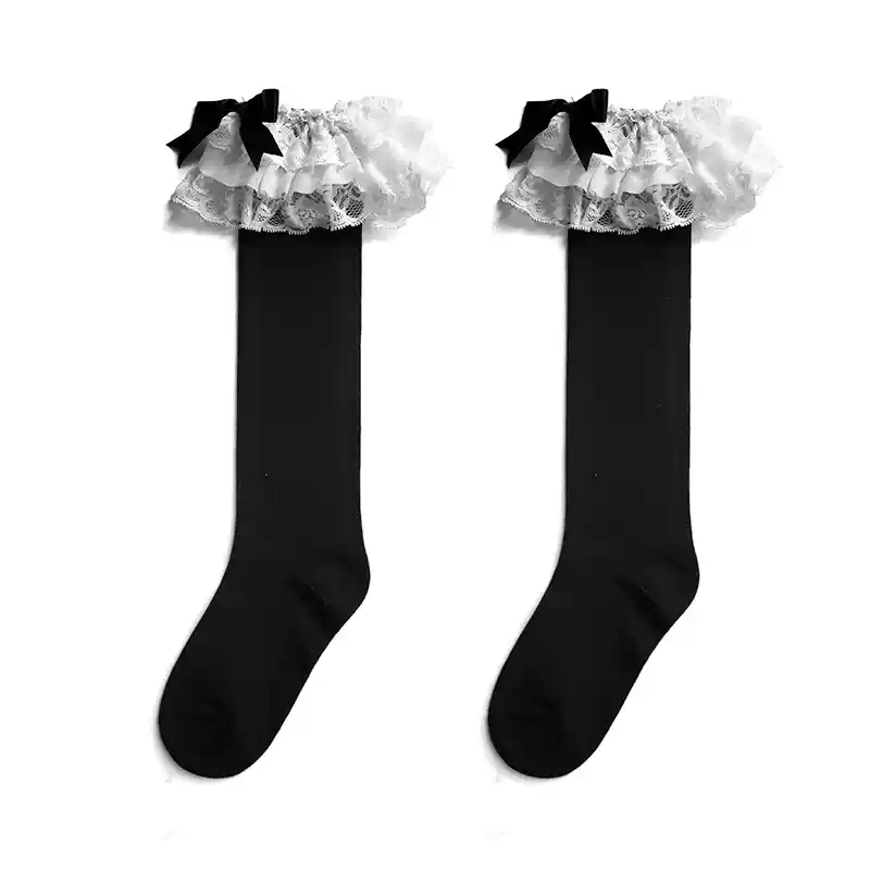 Lolita Bow Cotton Socks Lace Socks - Image 17