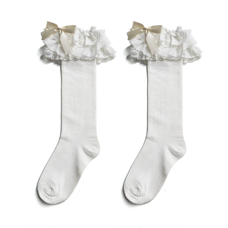 Lolita Bow Cotton Socks Lace Socks - Image 18